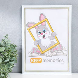Фоторамка для фото 21×30 см Keep memories «Арона», пластик, белый, (стекло)