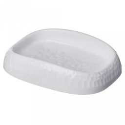 "Tule" Мыльница пластмассовая 12,5х9,1х2,6см, светло-серый (Россия)