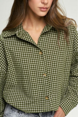 Рубашка Oversized в клетку Green