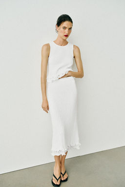 TOP PUNTO DOBLE CAPA / Blanco