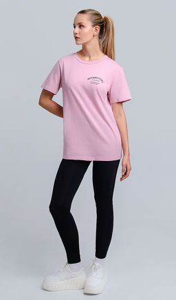 Арт. 21624 Костюм с лосинами 42-50 (5 шт) Цвет:верх- пудра, низ- черный