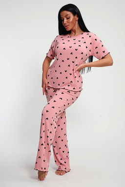 Пижама с брюками (01063, розовый) - Плиона фото 6