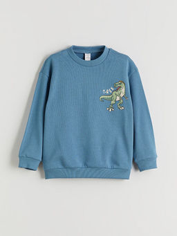 Bask?l? Erkek ?ocuk Sweatshirt ve E?ofman Alt?