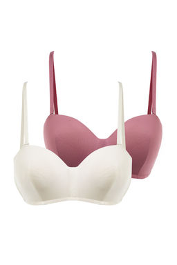 TRENDYOLMILLA Gul Kurusu-Ten 2li Paket Ip Ask?l? Dolgusuz Butun Kap Balkonet Orme Sutyen THMSS21SU0141  фото 27