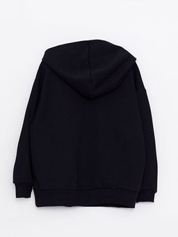 Kap??onlu Nak??l? Uzun Kollu K?z ?ocuk Sweatshirt - Waikiki фото 2