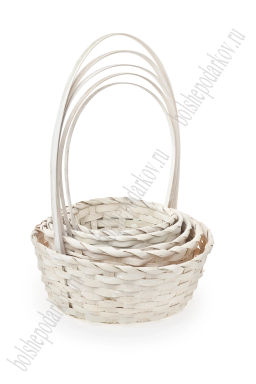 Корзины круглые, 5 в 1, 27*11 см (SF-7961) белый