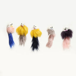Цена за 5 шт. Мышь из искусственного меха, до 15 см с хвостом, микс цветов