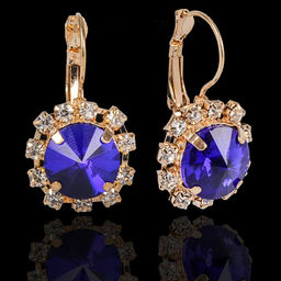 Серьги со стразами Круг вечеринка, крупный, цвет МИКС - Queen fair фото 7