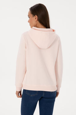 Kad_n A__k Pembe _ardonlu Kap__onlu Basic Sweatshirt - U.s. polo assn фото 5