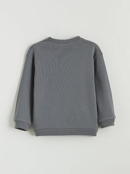 Bisiklet Yaka Nak??l? Erkek ?ocuk Sweatshirt