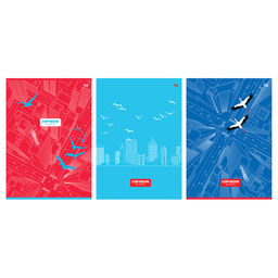 Тетрадь 96л. А4 "С высоты полета" клетка (Т4ск96_вл 12051, "BG") выб. лак