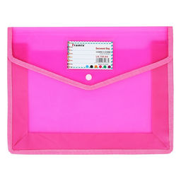 Папка-конверт на кнопке А4, 500 мкр, с расширением, горизонтальная, карман для визиток, МИКС - Simaland фото 8