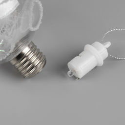 Ёлочный шар Ледяной узор, 10 см, 1 LED, от батареек, свечение RGB - Luazon lighting фото 4