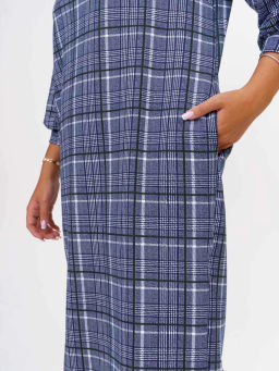 Платье женское, цвет синий белый