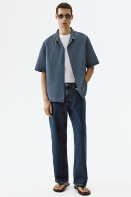 Camisa resort en mezcla de lino Relaxed Fit - H&m фото 12