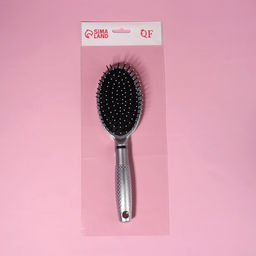 Расчёска массажная, 8×25 (±1) см, серебристая