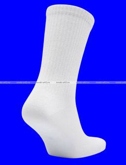 Цена за 3 пар. 3 ПАРЫ - Байвей высокие белые носки с высокой резинкой арт. 1209