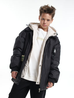 Куртка для мальчика утепленная 33-8215 черный