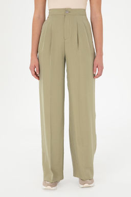 Женские брюки из плотной ткани светло-хаки Неожиданная скидка в корзине - U.s. polo assn фото 2