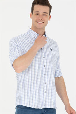 U. S. Polo Assn Мужская синяя рубашка в клетку - U.s. polo assn фото 10