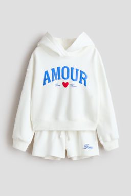 Conjunto estampado de 2 piezas en tejido sudadera