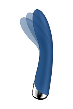 Вибратор для точки G с ротацией Satisfyer Spinning Vibe 1, силикон, синий, 17,8 см