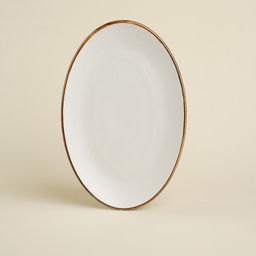 Блюдо SL Home «Волна в камне», 30.5×20 см, фарфор, белое