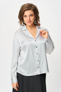 Блуза Svetlana Style 2173 белый+горох