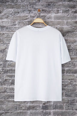 TRENDYOL MAN Mavi Oversize/Genis Kesim Nak?s Detayl? %100 Pamuk T-Shirt TMNSS25TS00199 - Trendyolmilla фото 13