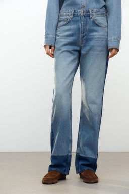 ZW COLLECTION STRAIGHT-LEG MID-RISE JEANS - Zara фото 2
