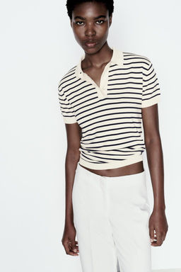 BASIC PLAIN KNIT POLO SHIRT - Zara фото 2