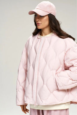 Куртка стеганная с натуральным наполнителем Pink - Erist store фото 3