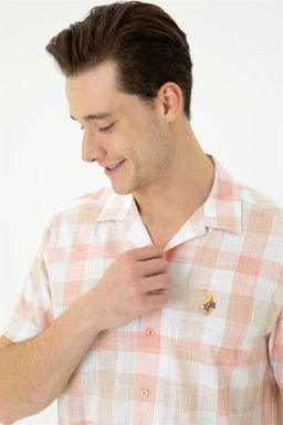 U. S. Polo Assn Мужская рубашка с коротким рукавом в плитку - U.s. polo assn фото 2