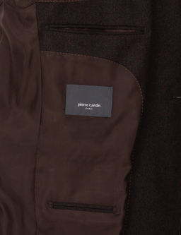 Kahverengi Slim Fit %100 Y_n Tak_m Elbise