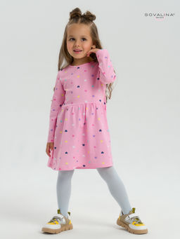 Платье Эля цветные сердечки на розовом - Sovalina фото 13