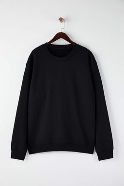 Siyah-Lacivert 2li Paket Regular/Normal Kesim Basic Buyuk Beden Sweatshirt TMNAW26AO00001 - Trendyolmilla фото 5