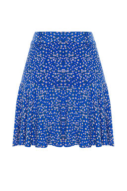 TRENDYOLMILLA Cok Renkli Cicek Desenli Viskon Dokuma Etek Gorunumlu Sort TWOSS24SR00010  фото 8