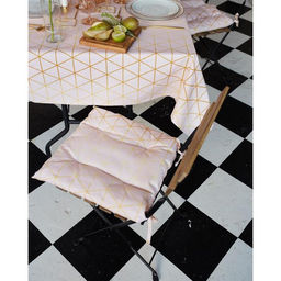 Сидушка на стул Этель Real Beauty 42х42х7 см, 100% хлопок, саржа 190 г/м2  фото 6