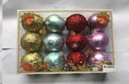 Елочные шары 12 штук 6 см / B-2623 /уп 66/ - Галеонтрейд фото 2