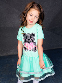 Платье "Лаки",ментоловый