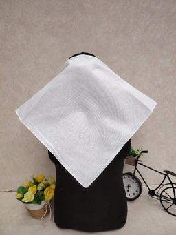 Платок косынка на голову и шею, хлопок, цвет белый