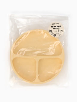 Тарелка детская секционная, 3 секции, молочный, Mum&Baby