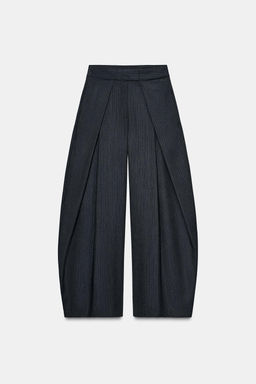 ZW COLLECTION PINSTRIPED DARTED TROUSERS - Zara фото 7