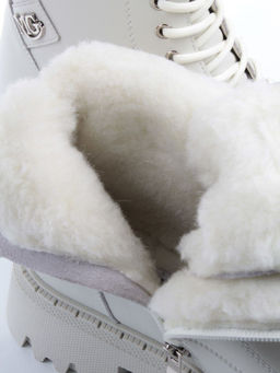 04-PAX85-2Z MILK Ботинки зимние женские (натуральная кожа, 100% шерсть)