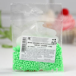 Посыпка неоновая мягкая: зеленая, Пасха, 25 г - KONFINETTA фото 5