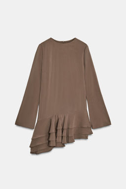 FLOWING SHORT DRESS WITH RUFFLES - Zara фото 6