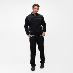 RODOS Спортивный костюм мужской весна/лето М-185 Чёрный  фото 10