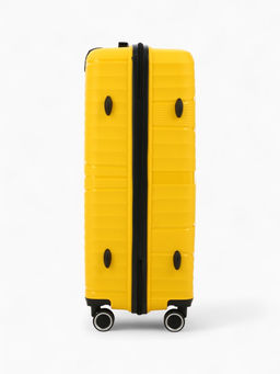 Чемодан на колёсах большой 111 л (L), на молнии, кодовый замок, 4 колеса, жёлтый