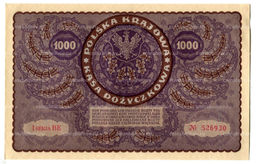 Банкнота 1000 марок 1919 года Польша