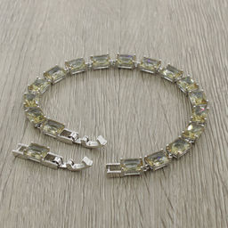 Султанит, браслет Джуди, покрытие родий, длина 17.5см - Agat77 фото 3